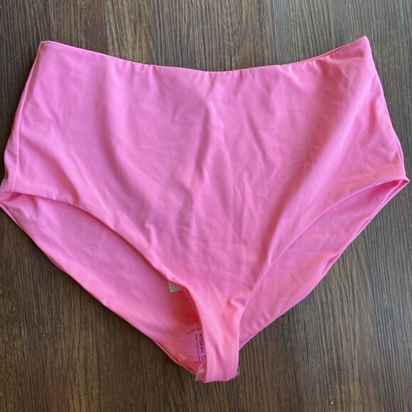 Hill House Pink Lola High Waisted Swim Bikini Bottom XL - Picture 4 of 7